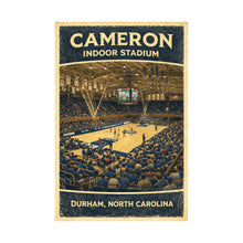 Cameron Indoor Stadium Poster  Duke Basketball Arena Print  Durham North Carolina Vintage Wall Art  College Basketball Gift 4485259449
