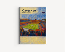 Camp Nou Stadium - Home of F.C Barcelona,  Sports Posters, Office Wall Art, Basement Poster, Game Room Poster