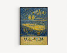 Canadiens NHL  Bell Centre  Black and White  Poster  Wall Art