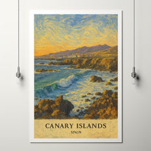 Canary Islands Print, Canary Islands Photo Poster, Canary Islands Travel Wall Art, Canary Islands Map Print, Canary Van Gogh Style Print, Spain