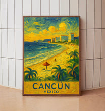 Cancun Travel Poster, Cancun City Travel Poster Print, Cancun Travel Poster Wall Art, Cancun México, La capital, Coastal Travel Poster