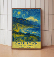 Cape Town Travel Print, Cape Town Poster, Unique Wallart Decor, Cape Town Black and White Coordinates Home Decor, South Africa Wallart