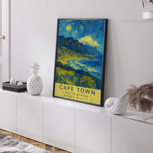 Cape Town Travel Print, Cape Town Poster, Unique Wallart Decor, Cape Town Black and White Coordinates Home Decor, South Africa Wallart