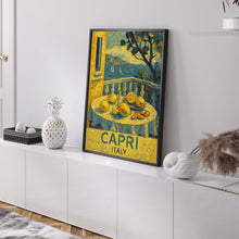 Capri Lemons Travel Poster, Italy Capri Lemons Travel Poster, Travel Wall Art, Italy Artwork, Capri Travel Gift, Lemons Wall Decor