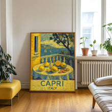 Capri Lemons Travel Poster, Italy Capri Lemons Travel Poster, Travel Wall Art, Italy Artwork, Capri Travel Gift, Lemons Wall Decor