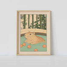 Capybara in a Bathtub Print, Japanese Bathroom Wall Art, Japandi Art, Relaxing Poster, Japanese Wall Decor, Bathroom Decor 1883551548