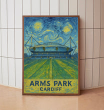 Cardiff Rugby Gift - Arms Park Poster - Blues Stadium Print - Caerdydd - Gift for Men - Usher Gifts