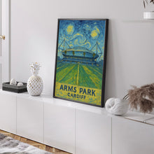 Cardiff Rugby Gift - Arms Park Poster - Blues Stadium Print - Caerdydd - Gift for Men - Usher Gifts