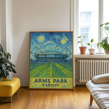 Cardiff Rugby Gift - Arms Park Poster - Blues Stadium Print - Caerdydd - Gift for Men - Usher Gifts