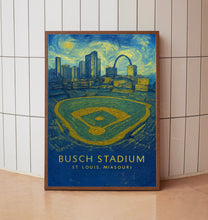 Cardinals MLB  Busch Stadium  Black and White  Poster