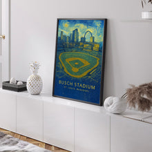 Cardinals MLB  Busch Stadium  Black and White  Poster