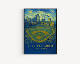 Cardinals MLB  Busch Stadium  Black and White  Poster