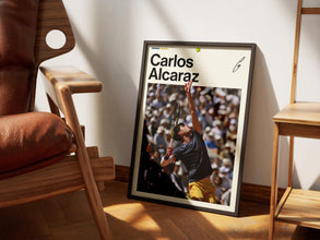 Carlos Alcaraz Poster, Sinner Tennis Wall Art, Framed ATP Print, Sports Decor, Rising Star Artwork 4368433358