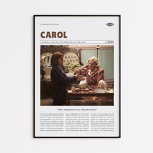 Carol, Todd Haynes, Retro Movie Poster, Custom Movie Poster Print 4421174512