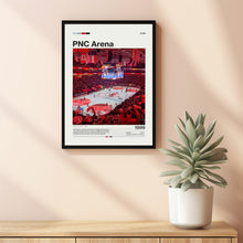 Carolina Hurricanes PNC Arena Poster Mid-Century Modern Hockey Fan Gift Print