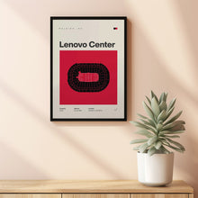 Carolina Hurricanes Poster, Lenovo Center Stadium Print, Mid Century Modern Hockey Post-WQO33U