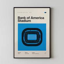 Carolina Panthers Poster, Bank of America Stadium Print, Mid Century Modern Football Po-5T8KUR