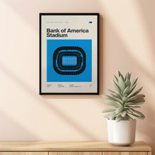 Carolina Panthers Poster, Bank of America Stadium Print, Mid Century Modern Football Po-5T8KUR
