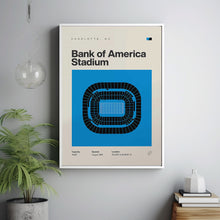 Carolina Panthers Poster, Bank of America Stadium Print, Mid Century Modern Football Po-5T8KUR