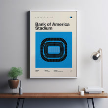 Carolina Panthers Poster, Bank of America Stadium Print, Mid Century Modern Football Po-5T8KUR