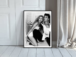 Carrie and Mr Big in Toilet Print, Black and White, Vintage Photography, Bathroom Wall Art, Digital Download, Bathroom Poster, Wall Decor 1753082550