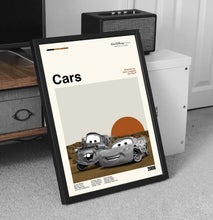 Cars Movie Poster, Mid-Century Modern Art, Minimalist Movie Print 4425438866