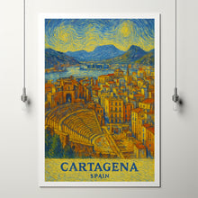 Cartagena Print Spain No 1, Cartagena Photo Poster, Cartagena Travel Wall Art, Cartagena Map Print, Cartagena Van Gogh Style, Cartagena Wall