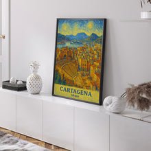 Cartagena Print Spain No 1, Cartagena Photo Poster, Cartagena Travel Wall Art, Cartagena Map Print, Cartagena Van Gogh Style, Cartagena Wall