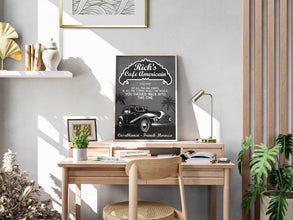 Casablanca Movie Poster Ricks Cafe Americain Retro Kitchen Bar Sign Home Decor Wall Art Print Gift 1159080710