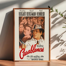 Casablanca Movie Poster Vintage Style Canvas Wall Art 4348397799