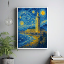 Casablanca Travel Poster - Morocco Wall Art Print, Illustration Artwork, Home & Office decor, Gift idea, Hassan II Mosque Travel print