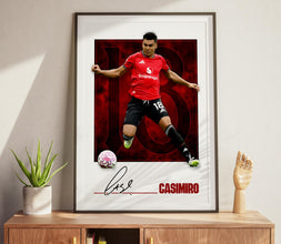 Casemiro Football Poster Manchester Soccer Fan Art 4399607165