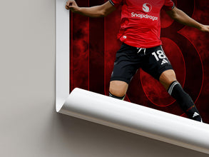 Casemiro Football Poster Manchester Soccer Fan Art 4399607165