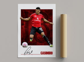 Casemiro Football Poster Manchester Soccer Fan Art 4399607165