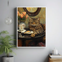 Cat with Coffee - Modern Retro Frameless Canvas Wall Art for Home, Office, Bedroom4