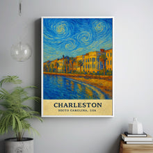 Charleston Print South Carolina No 3, Charleston Photo Poster, Charleston Travel Wall Art, Charleston Map, Charleston Van Gogh Style, USA