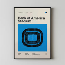 Charlotte FC Poster, Bank of America Stadium Print, MLS Poster, Mid Century Modern, Soc-3IAW4D