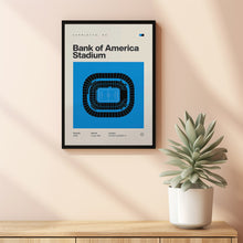 Charlotte FC Poster, Bank of America Stadium Print, MLS Poster, Mid Century Modern, Soc-3IAW4D