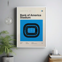 Charlotte FC Poster, Bank of America Stadium Print, MLS Poster, Mid Century Modern, Soc-3IAW4D