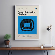 Charlotte FC Poster, Bank of America Stadium Print, MLS Poster, Mid Century Modern, Soc-3IAW4D