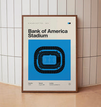 Charlotte FC Poster, Bank of America Stadium Print, MLS Poster, Mid Century Modern, Soc-3IAW4D