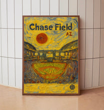 Chase Field Poster, Diamondbacks Poster, Minimalist, Helvetica, Mid-Century Modern, Baseball Art, Baseball Stadium Poster, Arizona Diamond