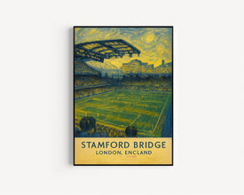 Chelsea FC  Stamford Bridge  Black and White Poster
