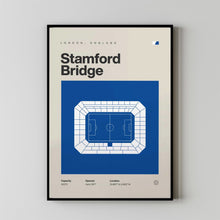 Chelsea Football Poster, Stamford Bridge Stadium Print, Mid Century Modern Soccer Poste-XY0BOY