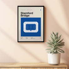 Chelsea Football Poster, Stamford Bridge Stadium Print, Mid Century Modern Soccer Poste-XY0BOY