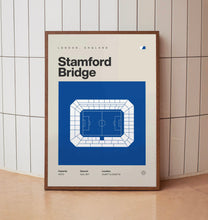 Chelsea Football Poster, Stamford Bridge Stadium Print, Mid Century Modern Soccer Poste-XY0BOY