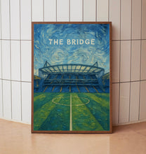Chelsea 'The Bridge' Stadium Illustration - Contemporary Art Print - UNFRAMED or FRAMED - Perfect Gift for Him - Personalised Text Option
