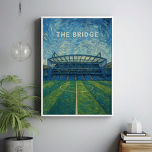 Chelsea 'The Bridge' Stadium Illustration - Contemporary Art Print - UNFRAMED or FRAMED - Perfect Gift for Him - Personalised Text Option