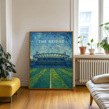 Chelsea 'The Bridge' Stadium Illustration - Contemporary Art Print - UNFRAMED or FRAMED - Perfect Gift for Him - Personalised Text Option