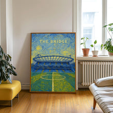 Chelsea 'The Bridge' Stadium Illustration - Contemporary Art Print - UNFRAMED or FRAMED - Perfect Gift for Him - Personalised Text Option (2)